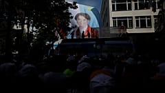 A banner depicting Iyi (Good) Party leader Meral Aksener