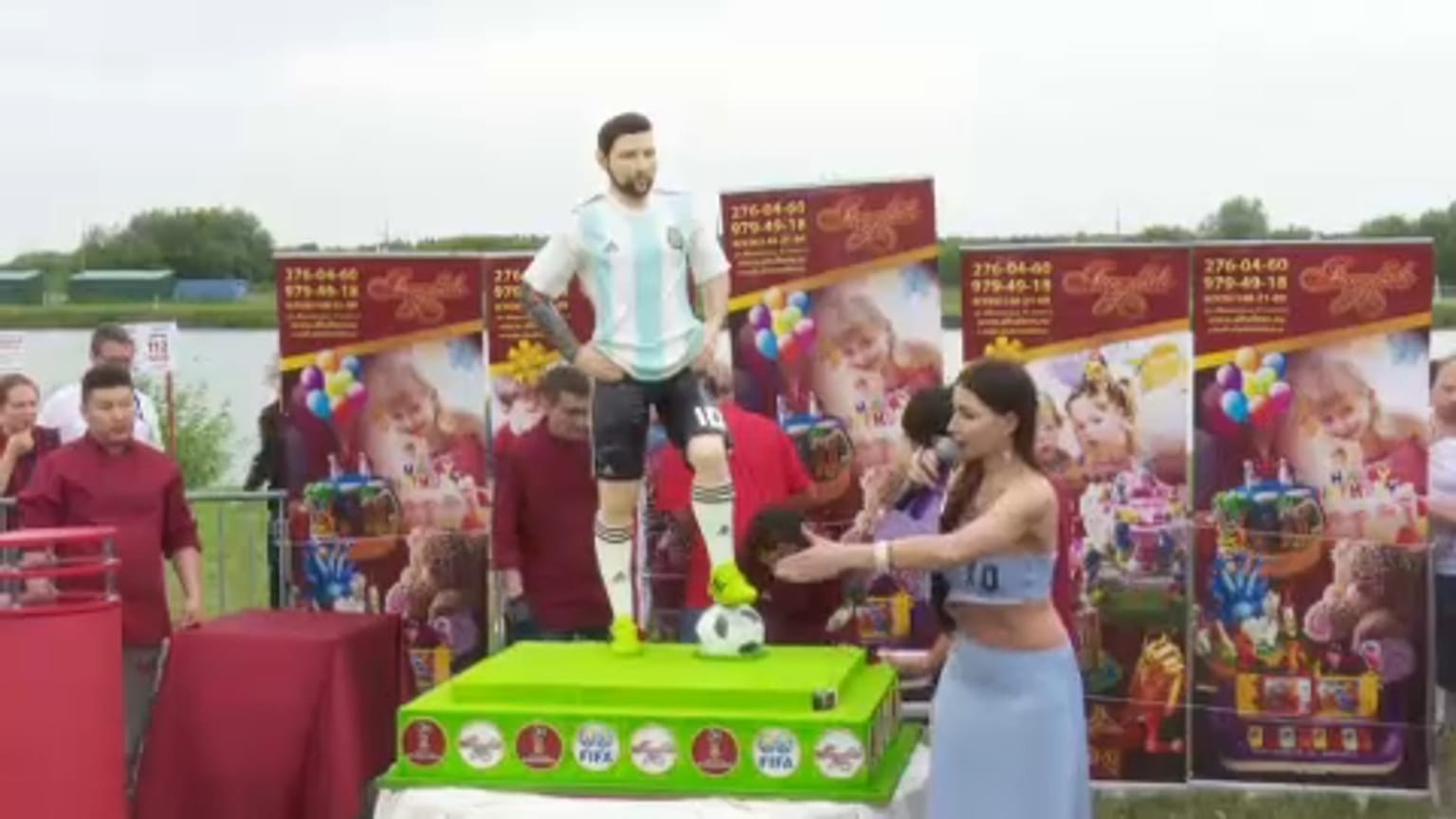 O bolo de aniversário de Messi