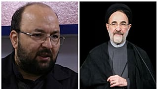محمد خاتمی و جواد امام مدیرعامل بنیاد باران