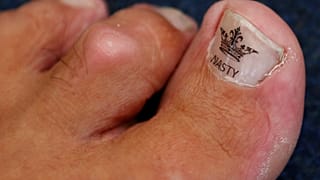 The toe of Alan "Nasty" Nash.