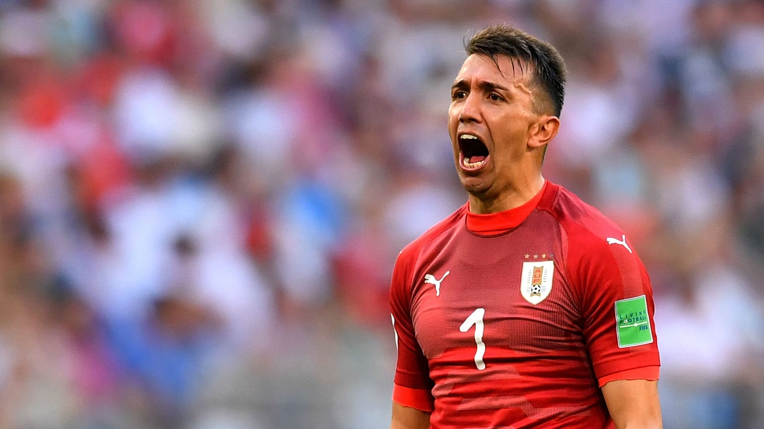 Muslera dalya dedi, Uruguay tarihine geçti