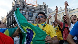 Los colores de Brasil en la Plaza Roja de Moscú