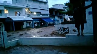 Las lluvias se ceban con la localidad griega de Mandra