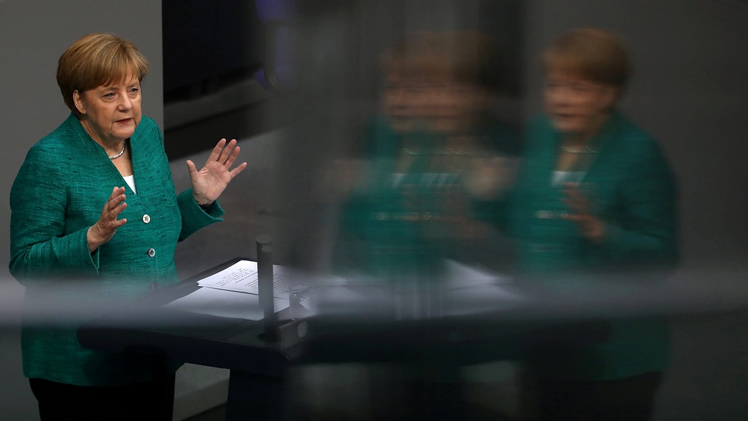 Merkel bei ihrer Regierungserklärung am 28.06.2018 in Berlin
