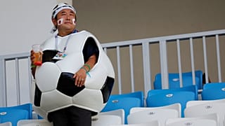 Ein japanischer Fan vor dem Spiel gegen Polen (28.06.2018)