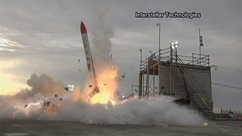 Неудачный старт космической ракеты