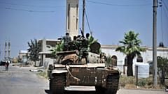 A regime tank in Deraa province