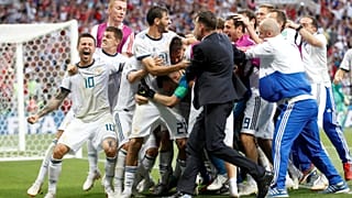 Russia knocks out Spain in penalty shoot-out