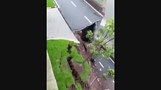 Road collapses in southwest China