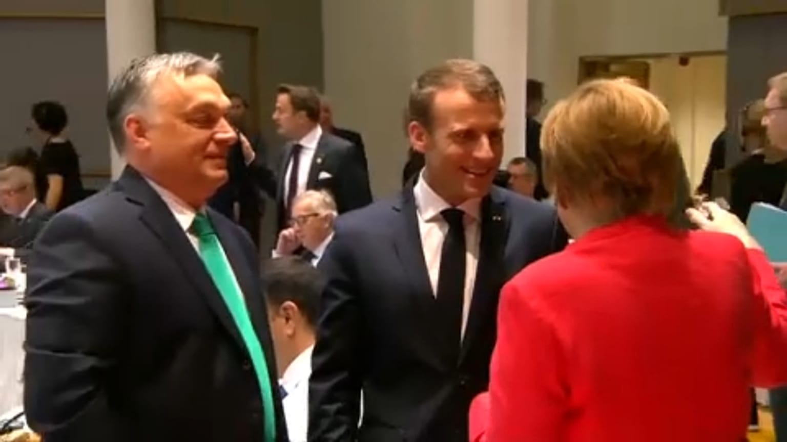Orban, Macron e Merkel