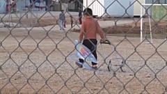 من أحد مخيمات اللجوء في أوربا
