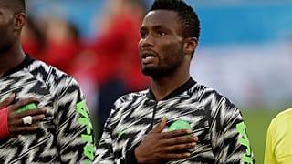 Nigeria's John Obi Mikel before the match against Argentina