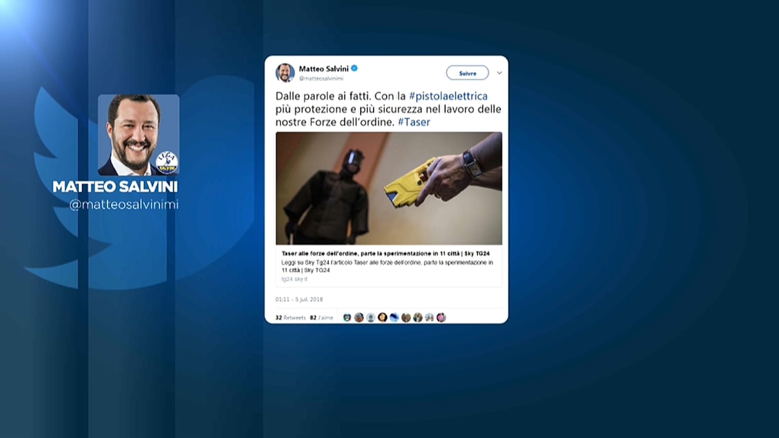 Taser: al via la sperimentazione in 11 città