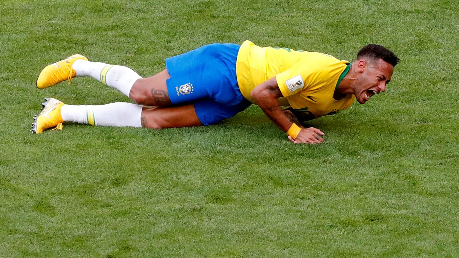 Neymar has spent 'nearly 14 minutes rolling on ground' since start of World Cup 