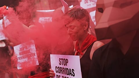 Διαμαρτυρίες για τις ταυροδρομίες στην Παμπλόνα