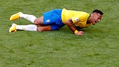 14 دقيقة هي مدة سقوط نيمار على أرضية الملعب منذ بداية مونديال روسيا