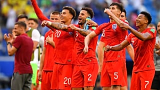 المنتخب الانكليزي بعد الفوز على السويد