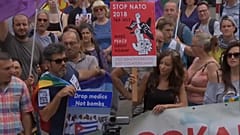 Milhares protestam em Bruxelas contra Donald Trump