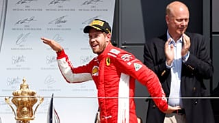 Sebastian Vettel no final do Grande Prémio de Silverstone