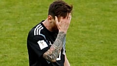 الأرجنتيني ليونيل ميسي خلال مباراة منتخب بلاده أمام منتخب أيلسندا