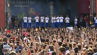 Russlands Nationalmannschaft verabschiedet sich von den Fans