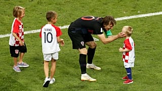 In pictures: Players' kids hit the pitch at World Cup