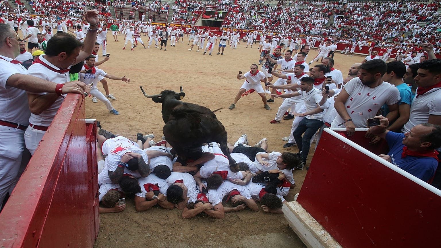 Pamplona: 2 Verletzte beim Stiertreiben