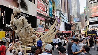 Times Square bajo el agua