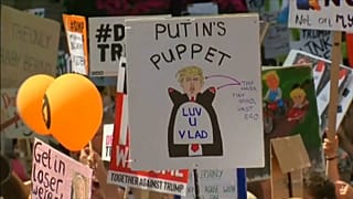 Donald Trump, gösteri, protestocular, pankart