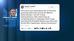 "Isso foi durante a administração Obama, não durante a minha!"