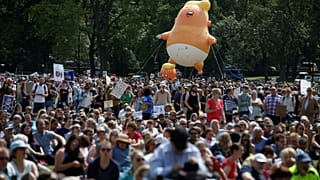 Protests mar President Trump's trip to Scotland
