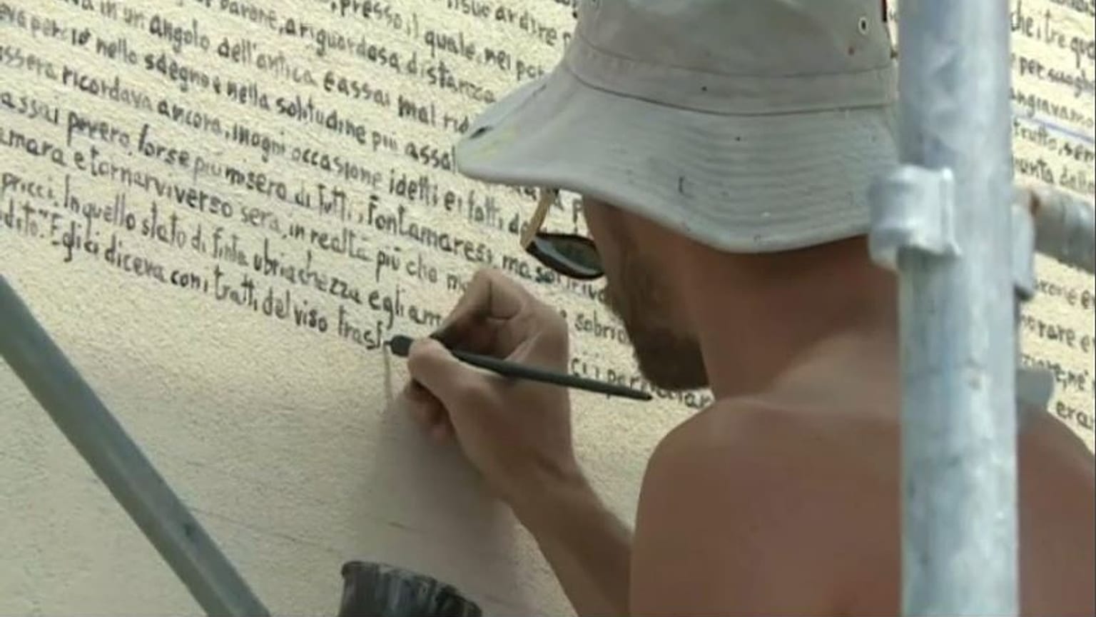 "Fontamara" sul muro, artista omaggia Silone