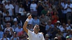 Djokovic celebrando su victoria