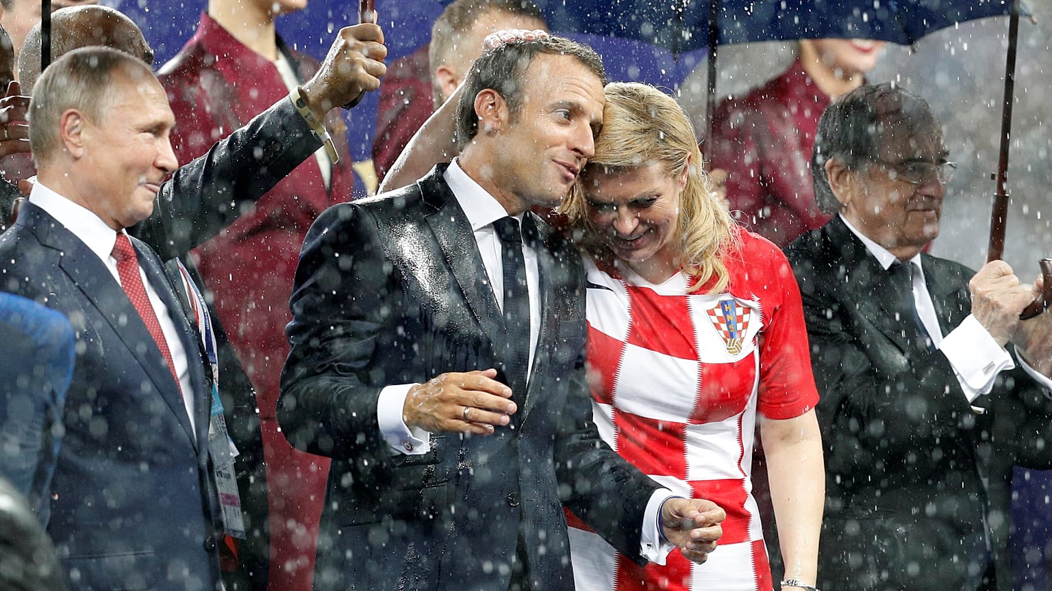 Összeborult a francia és a horvát elnök a VB hevében