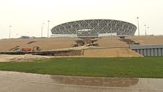 Watch: Heavy rain batters newly-built World Cup stadium 