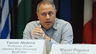 Bir konferans sırasında Prof. Dr. Yaman Akdeniz