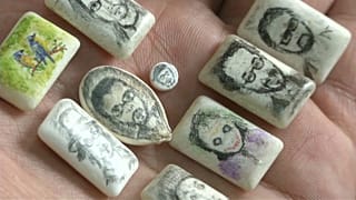 شاب مصري يبدع لوحات مبهرة باستخدام العلكة والبذور!
