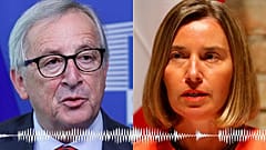 ¿Una broma del Kremlin? Juncker y Mogherini caen en una trampa rusa