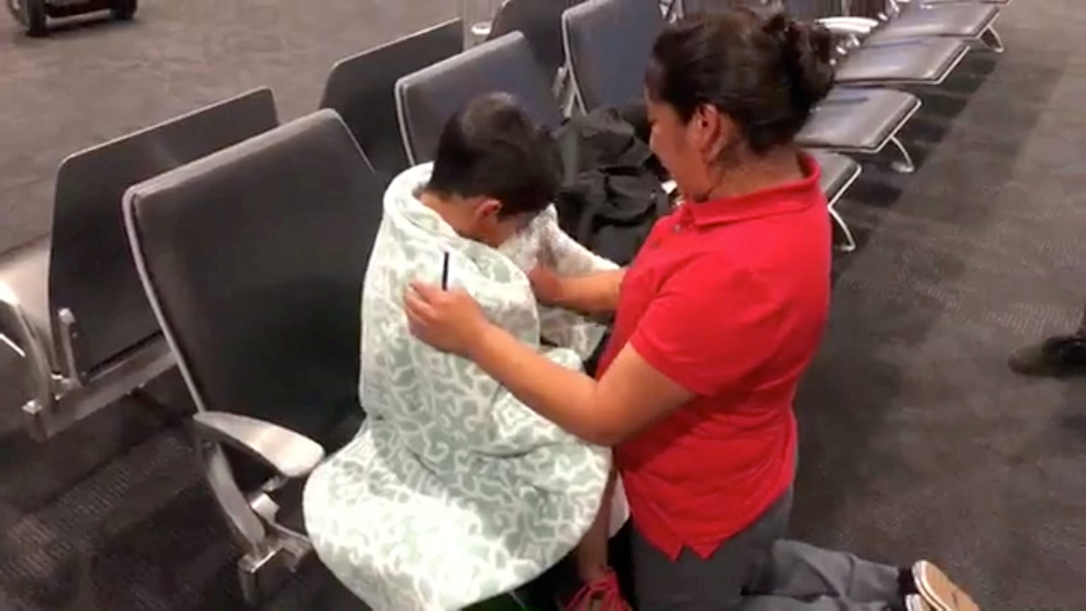 A mother and her child reunited