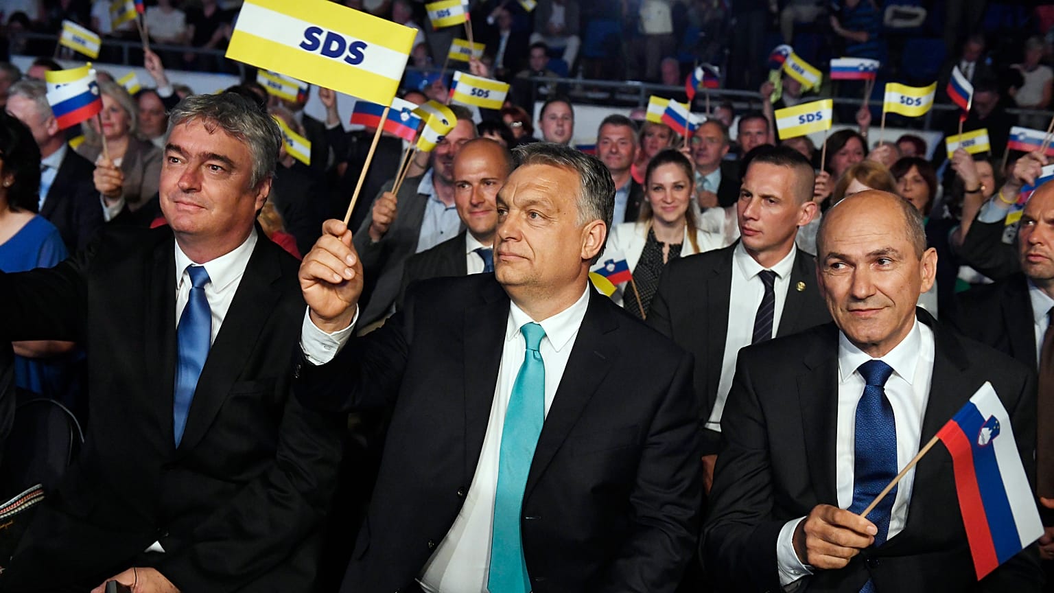 Orbán Viktor Janez Jansa pártjának rendezvényén májusban
