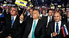 Orbán Viktor Janez Jansa pártjának rendezvényén májusban