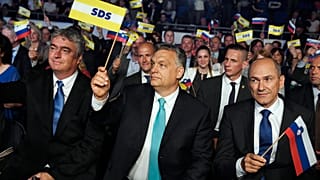 Orbán Viktor Janez Jansa pártjának rendezvényén májusban