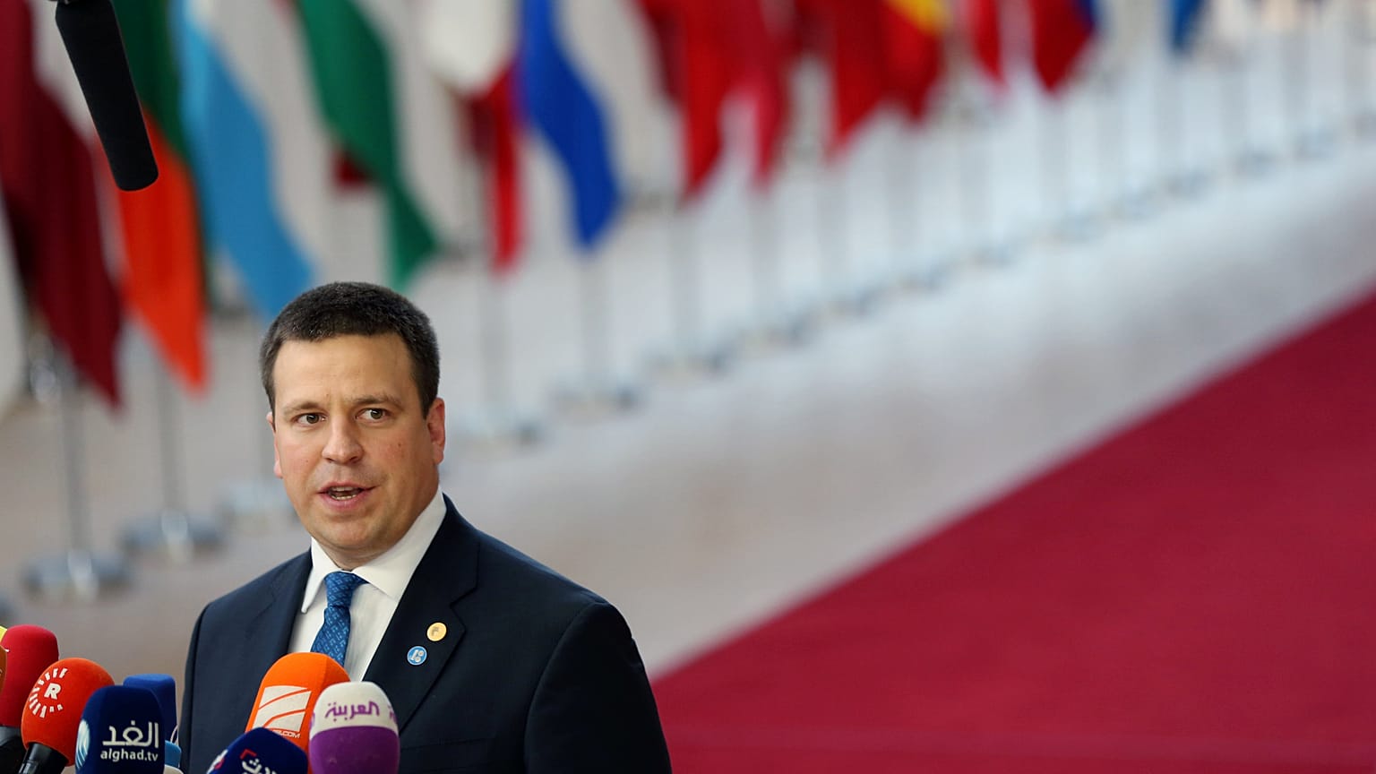 Estonia's Prime Minister Juri Ratas in Brussels, Belgium, June 28, 2018.