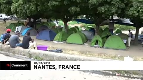 Nantes : un camp de migrants en plein centre-ville 