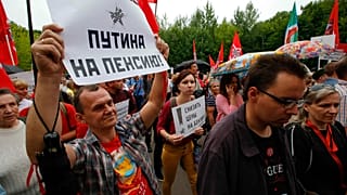 Moscow protest over government plan to increase the retirement age