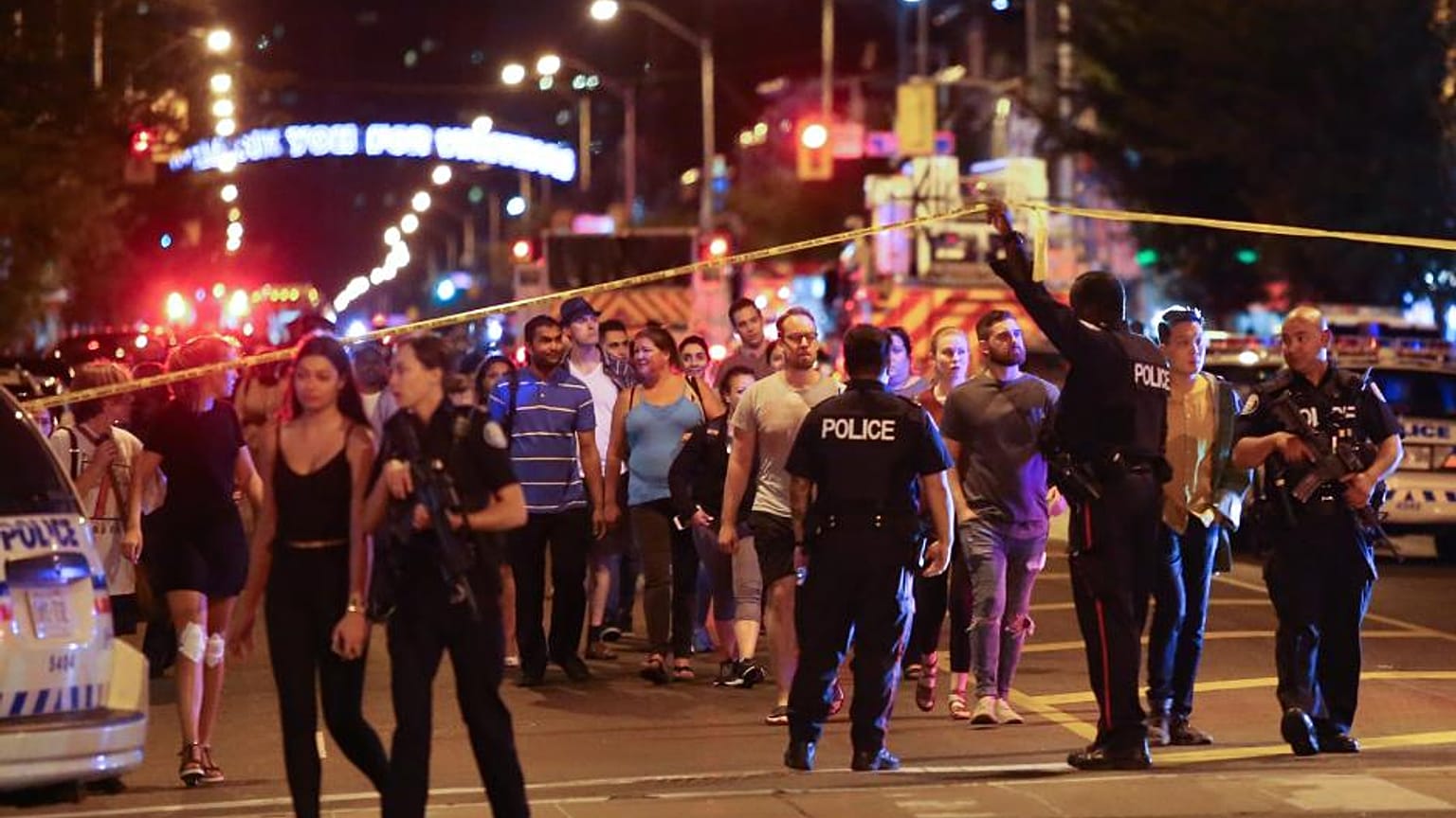 Near the scene of the Toronto shooting