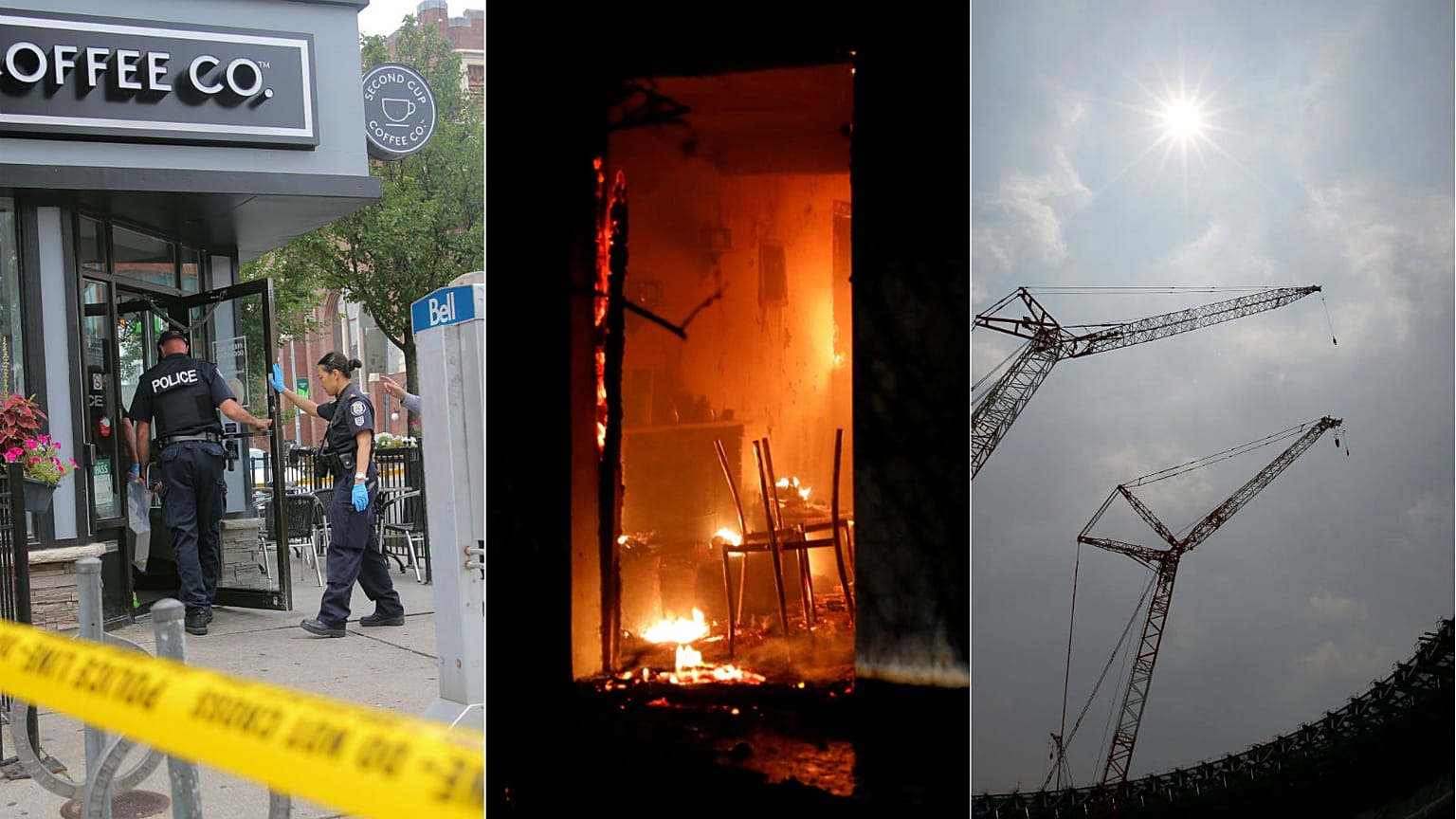 Toronto shooting scene, wildfires in Greece, heatwave