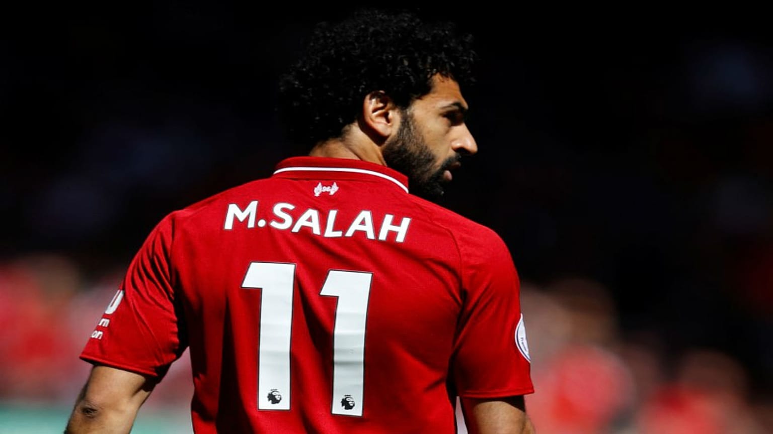 محمد صلاح لاعب ليفربول خلال مباراة في الدوري الإنجليزي الممتاز لكرة القدم
