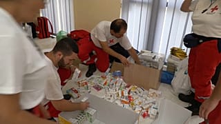 Cadena de solidaridad en Grecia