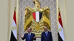 الرئيس المصري عبد الفتاح السيسي ورئيس مجلس النواب علي عبد العال